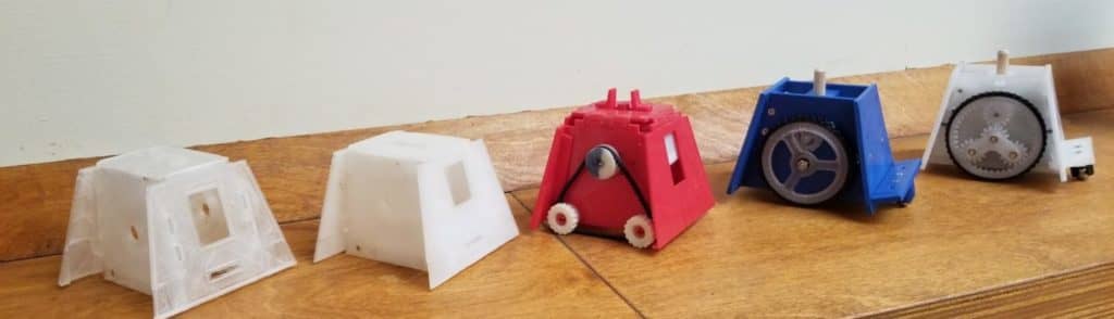 Different Paperbot chassis' side by side