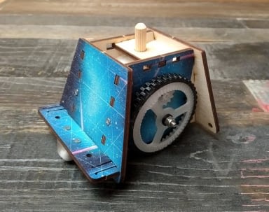 laser cut wood robot chassis