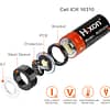 Replacement Rechargeable 3DoT Battery (3.7V RCR123A) - Image 2
